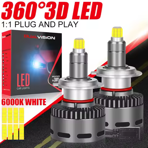 H7 LED 360 CSP For Projector Lens H11 H8 H9 D2S D2R D4S D4R 9005 HB3 9006 HB4 9012 HIR2 Upgraded Car