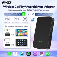 Binize Wireless CarPlay Android Auto Adapter WiFi Bluetooth  Wired to Wireless For VW Ford Kia Mazda Toyota Plug &amp; Play