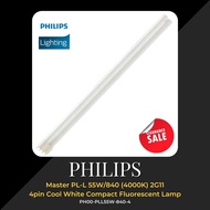 [KLS Lighting] Philips Compact Fluorescent Lamp Master PL-L 55W 840 4000K 2G11 4pin Cool White
