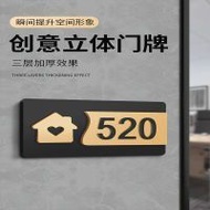 Acrylic House Number Plate Household Hotel B & B Dormitory Entrance Box Corridor Sign Three-Layer Th