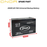 DNOR AUTOGATE 12V 7AH Rechargeable Seal Lead Acid Back Up Battery (ORIGINAL)
