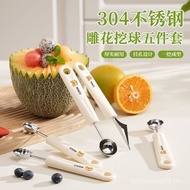 304 Stainless Steel Ball Scoop Food Grade Household Cartoon Watermelon Ice Cream Fruit Platter Scoop