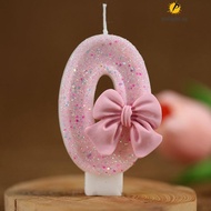 3D Pink Birthday Cake Number Candle Topper - Homemade Cupcake Decoration
