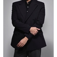 era-won เสื้อสูท รุ่น Double Breasted Blazer สี Pinstripe  black