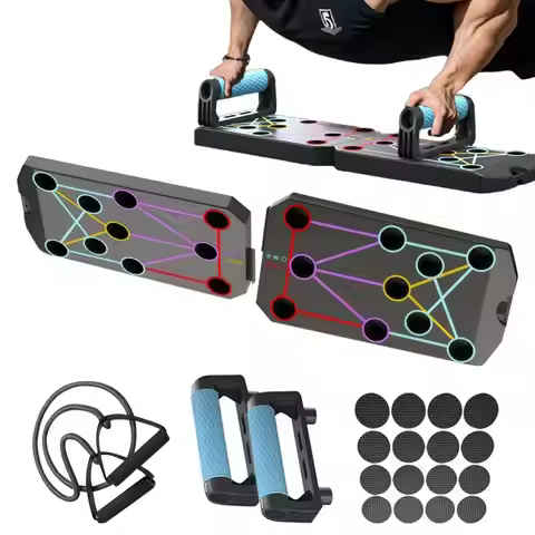 Portable Push-up Board Set Push Up Board Fitness With Handles Foldable Fitness Equipment For Chest A
