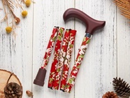 【步道登山好幫手】繽紛生活折疊手杖 - 杜鵑紅