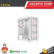 VENOMRX AEGON WHITE INCLUDES 4 FAN ARGB - mATX, ATX GAMING CASE