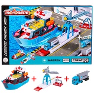 Majorette Maersk Logistic Freight Ship Set ชุดเรือขนส่งสินค้า + เครนท่าเรือ + รถบรรทุกคอนเทนเนอร์ ขอ