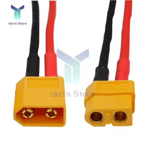 XT60 Male Female Bullet Connectors Plugs Pluggable Terminal Block With Silicon 14 AWG Wire For RC Li