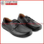 HM011 SEPATU KULIT HUSH PUPPIES PRIA CASUAL SEMI FORMAL ORIGINAL HITAM