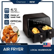 Onemoon D8 Double Basket Air fryer OVEN 8L Large Capacity DUAL ZONE 1700W Air Fryer