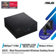 ASUS MINI PC PN51-E1-B7205ZD, AMD Ryzen 7 5700U, 16GB DDR4, 512GB M.2 SSD, WiFi6 + BT5.0, up to 64GB DDR4 RAM, W10 Home