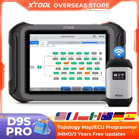 XTOOL D9S PRO D9SPRO WIFI Diagnostic Tool ECU Programming Add Key Automotive Scanner Topology Map 42
