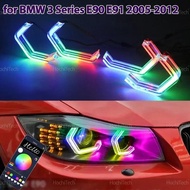 Sequential APP Remote control M4 style Muti-colored modes Angel Eyes Ring LED Turn signal For BMW 3 