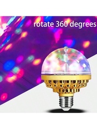 1只rgb多彩旋轉e27 Led燈泡,適用於派對氛圍、建築舞台、夜燈