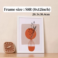 SG Seller Classic White S8R (8x12inch) Wooden Picture Frame Photo Frame Table Wall Vertically Horizo