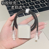 Black Color cable protection wire charger Case Charger Protector Compatible for iPhone 40w 3Pin