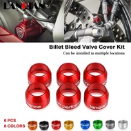 Motorcycle Universal Caliper Master Cylinder Billet Bleed Valve Cover Kit For YAMAHA XJ6 2008-2014 Y