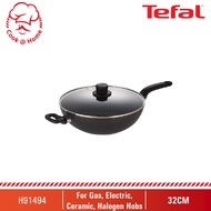 Tefal Intense Cook Hard Anodized Induction 32cm Wok Pan w/lid H91494