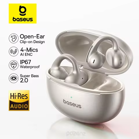 Baseus MC1 Pro Ear Clip Wireless Earphones Bluetooth 6.0 Hi-Res Ultra Open Earbuds earrings 4-Mic EN