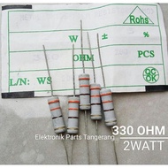 (10 Buah) RESISTOR 2WATT 330 5% OHM RESISTOR 2 WATT 330OHM RESISTOR 2W