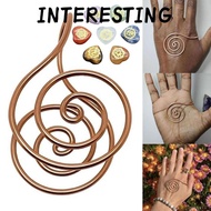INTERESTING Copper Palm Ring, Adjustable Jewelry Accessories Spiral Palm Ring,  Portable Handmade Re