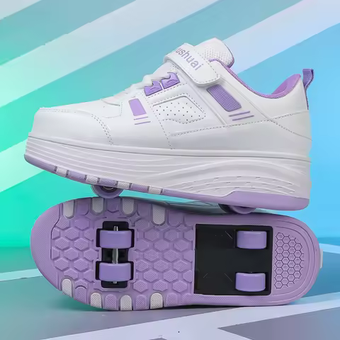 Children Roller Skating Shoes Four Wheel Skating Outdoor Removable Sports Shoes 2025 Fashion Enterta