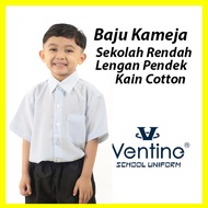 VENTINO BAJU KEMEJA PUTIH LENGAN PENDEK SEKOLAH RENDAH (COTTON)