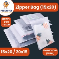 [15x20 / 20x15] Zipper Bag PackHaven Doff / Clear / Portrait Landscape / Travel Pouch / Zipper Bag