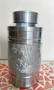 全新6时高錫製茶葉罐