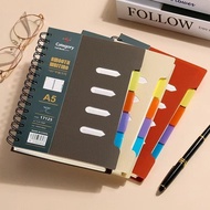 CSQUARE A5 SIZE 120 SHEETS SUBJECT PLANNER NOTEBOOK WITH 4 DIVIDERS PP MATERIALS & COIL RING 25312-1