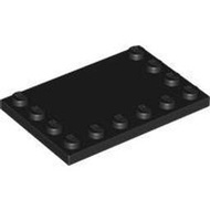 LEGO [6180] 4100378 黑色 Plate 4x6 W. 12 Knobs