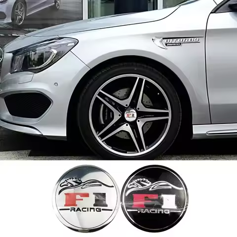 4PCS 56mm 60mm F1 Logo Styling Car Emblem Hub Wheels Center Cap Covers Stickers