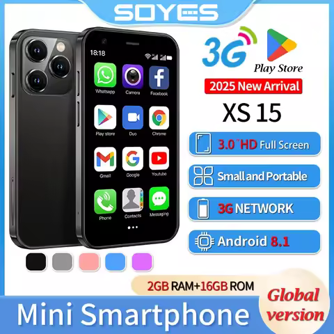 SOYES XS15 Mini Smartphone Android 3.0-inch HD Display 2GB RAM 16GB ROM Dual SIM 3G Network Multi Co
