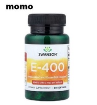 SWANSON 維他命E 維生素E (400 IU) 180.2mg 60軟膠囊(平行進口)(最佳使用期:30/11/2028) Vitamin E-400