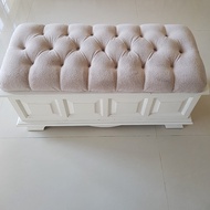 PRELOVED SOFA BENCH STOOL KAYU DENGAN CUSHION BISA UNTUK PENYIMPANAN CUSTOM MADE