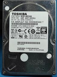 TOSHIBA MQ01ABD050 500G SATA 2.5吋硬碟 5400rpm 良品