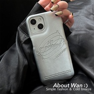 Ready Stock INS Wind Silver Star Element Element Leather is compatible with the iPhone 14pro Max phone case Apple 13 new 12/11