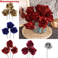 VORTEX Foam Roses 6cm Blue Roses Bride Bouquet Wedding Party Decor Artificial Flowers