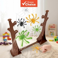 Halloween Spider Web Bouncing Game with Launching Spiders, Family Interactive Toy  Permainan Lompata
