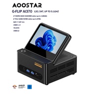 mini PC Aoostar G-FLIP370 AMD Ryzen AI 9 HX370 Zen 5 with 5" HD Screen WIFI7 NPU 50 TOPS