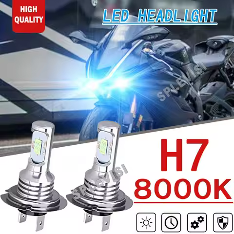 2x 70W H7 8000K Ice Blue Bright CSP motorcycle LED Bulbs Headlight For Yamaha YZF-R6 2003-2015 YZF-R
