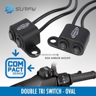 Domino Dual Tri Switch 3ways Switch Side Mirror Mount Alloy Compact Design Universal From