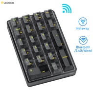 Leobog K81 Hotswap Bluetooth Không Dây Bàn Phím Cơ Bluetooth 2.4G Có Dây 3 Chế Độ RGB 81 Phím Gasket