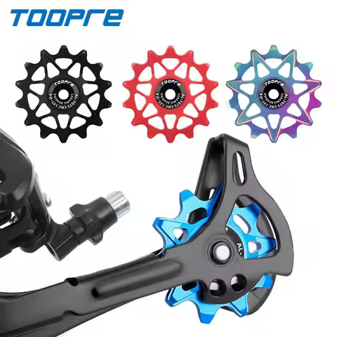 TOOPRE Bicycle Derailleur Jockey Wheels 10/12/14/16T Aluminum Ceramic Bearing Positive & Negative Te