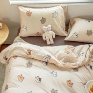 Bed Sheet With Duvet Complete Bedding Set​ 6​ Piece​ Available In Sizes​ 3.5/5/ 6 Feet
