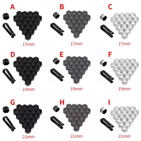 20Pcs Car Wheel Nut Caps Wear-resistant Auto Hub Screw Cover High Fixation Special Socket Protection