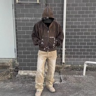 QQQQ False Perception 25SS 褪色水洗磨损拉链字母工装裤