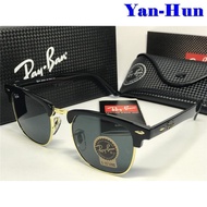 Vzb0 Ray _ Ban RB3016 original sunglasses classic Clubmaster variations black Gray 48 Mm for Women Men