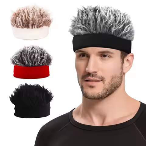 Fashionable Hip-hop Style Decorative Cap Cosplay Personalized Wig Knitted Caps Party Hip-hop Outfit 